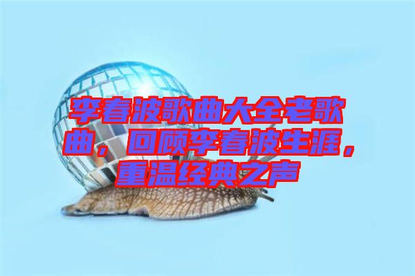李春波歌曲大全老歌曲，回顧李春波生涯，重溫經(jīng)典之聲
