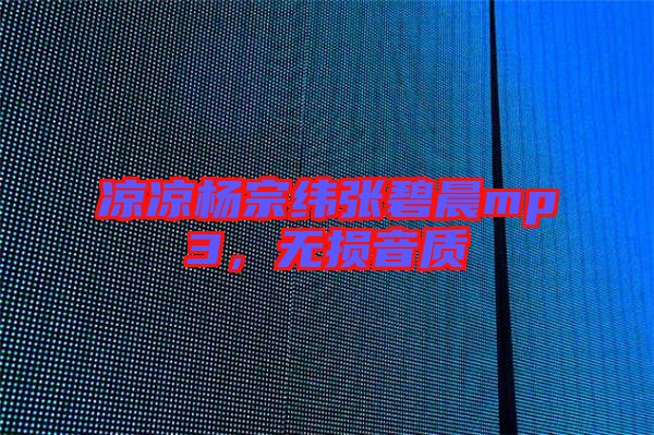 涼涼楊宗緯張碧晨mp3，無損音質(zhì)