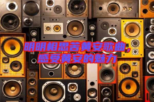 明明相思苦黃安歌曲，感受黃安的魅力