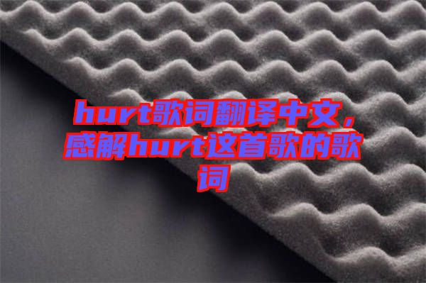 hurt歌詞翻譯中文，感解hurt這首歌的歌詞