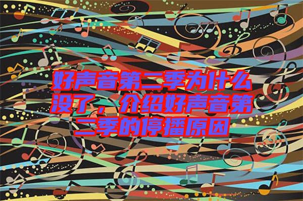 好聲音第二季為什么沒(méi)了，介紹好聲音第二季的停播原因