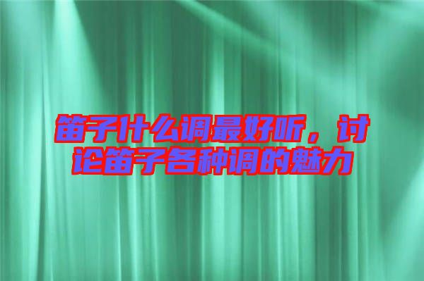 笛子什么調(diào)最好聽，討論笛子各種調(diào)的魅力