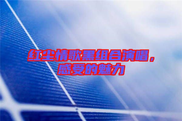 紅塵情歌黑組合演唱，感受的魅力