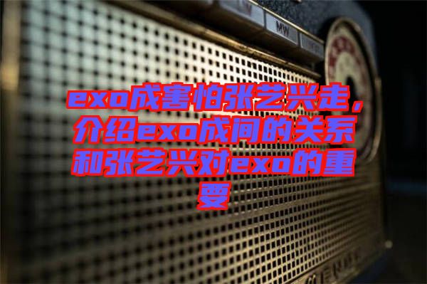 exo成害怕張藝興走，介紹exo成間的關(guān)系和張藝興對exo的重要