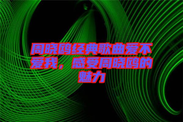 周曉鷗經(jīng)典歌曲愛不愛我，感受周曉鷗的魅力