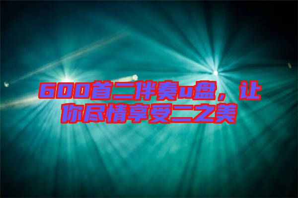 600首二伴奏u盤，讓你盡情享受二之美