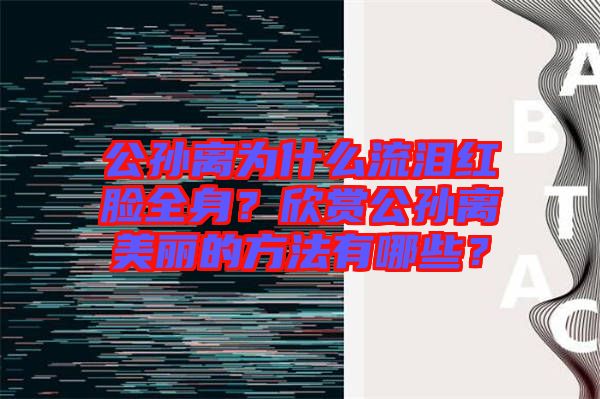 公孫離為什么流淚紅臉全身？欣賞公孫離美麗的方法有哪些？