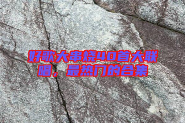 好歌大串燒40首大聯(lián)唱，最熱門的合集