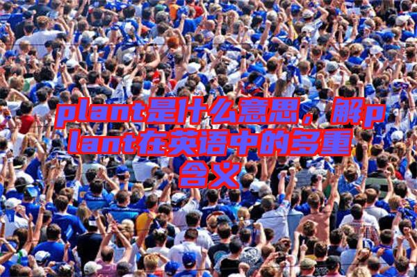 plant是什么意思，解plant在英語中的多重含義