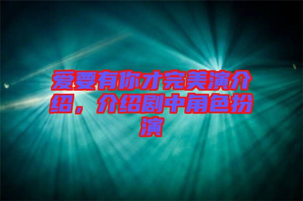 愛(ài)要有你才完美演介紹，介紹劇中角色扮演