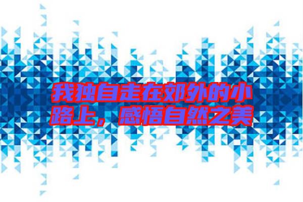 我獨自走在郊外的小路上，感悟自然之美