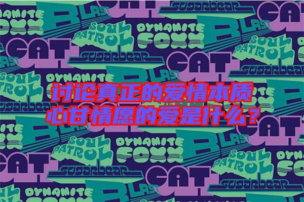 討論真正的愛情本質(zhì)心甘情愿的愛是什么？