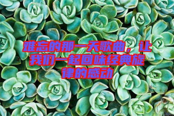 難忘的那一天歌曲，讓我們一起回味經(jīng)典旋律的感動(dòng)