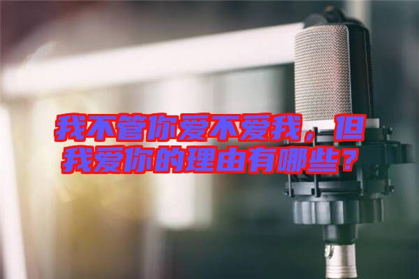 我不管你愛(ài)不愛(ài)我，但我愛(ài)你的理由有哪些？