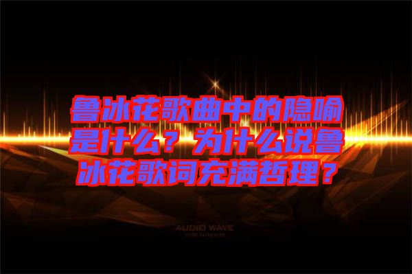 魯冰花歌曲中的隱喻是什么？為什么說魯冰花歌詞充滿哲理？