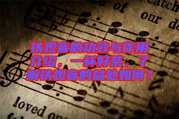 鐵觀音的功效與作用介紹，一杯好茶，了解鐵觀音的益處如何？