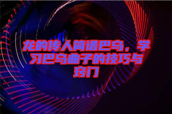 龍的傳人簡譜巴烏，學習巴烏曲子的技巧與竅門