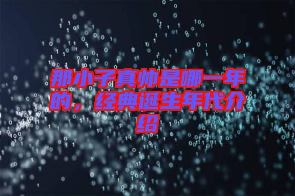 那小子真帥是哪一年的，經典誕生年代介紹