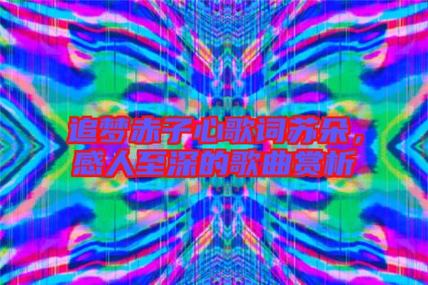 追夢(mèng)赤子心歌詞蘇朵，感人至深的歌曲賞析