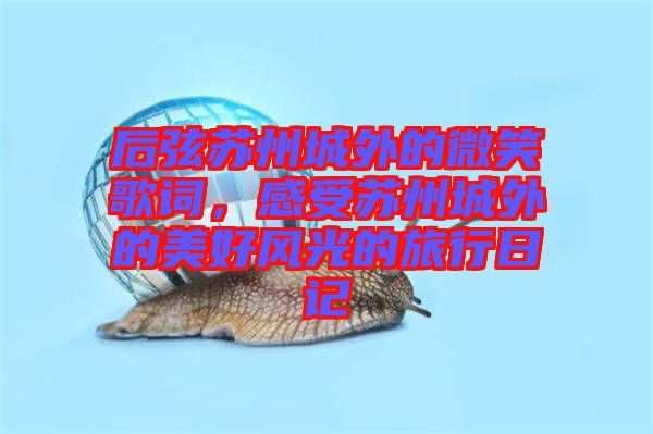 后弦蘇州城外的微笑歌詞，感受蘇州城外的美好風(fēng)光的旅行日記