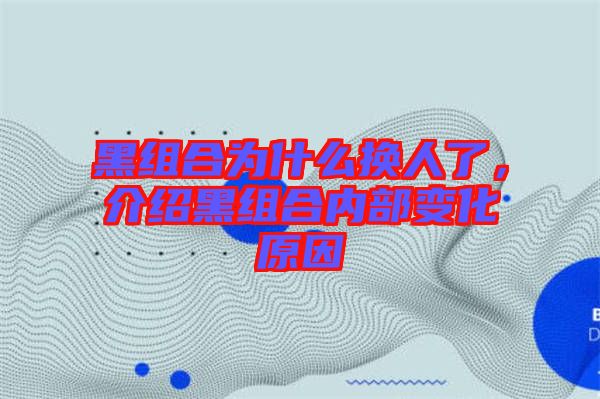 黑組合為什么換人了，介紹黑組合內(nèi)部變化原因