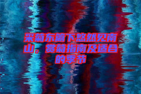 采菊東籬下悠然見南山，賞菊指南及適合的季節(jié)