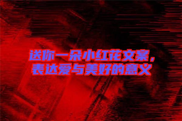 送你一朵小紅花文案，表達(dá)愛(ài)與美好的意義