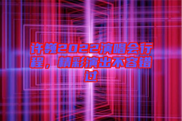 許巍2022演唱會行程，精彩演出不容錯過