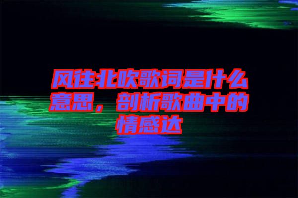 風(fēng)往北吹歌詞是什么意思，剖析歌曲中的情感達