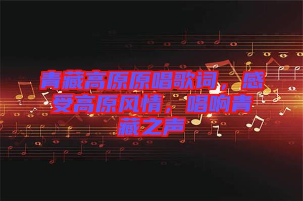 青藏高原原唱歌詞，感受高原風(fēng)情，唱響青藏之聲