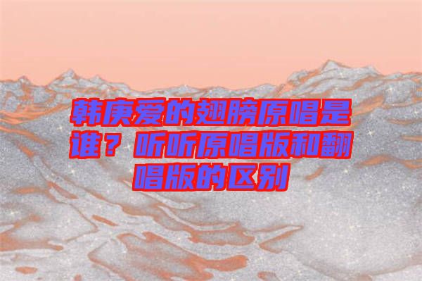韓庚愛(ài)的翅膀原唱是誰(shuí)？聽(tīng)聽(tīng)原唱版和翻唱版的區(qū)別